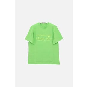 프린트로고 클래식 반팔 남성 티셔츠 CMRSS23603B FLURO GREEN