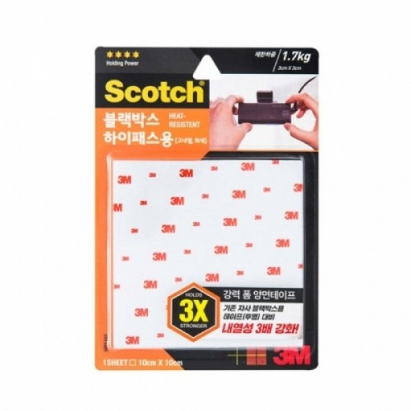 스카치 하이패스용고내열 강력 마운팅 3M HRS101 /1개입 10cmx10cm /98408