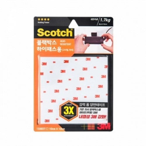 스카치 하이패스용고내열 강력 마운팅 3M HRS101 /1개입 10cmx10cm /98408