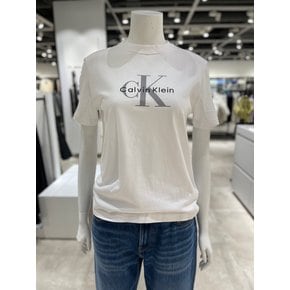 [파주점] [CK진]여성 모노그램 로고 반팔 티셔츠 47B865G-YAA
