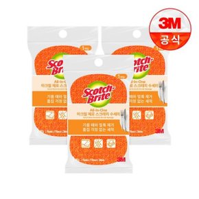 제로스크래치 올인원 아크릴수세미 1입(흠집방지용) 3개세트