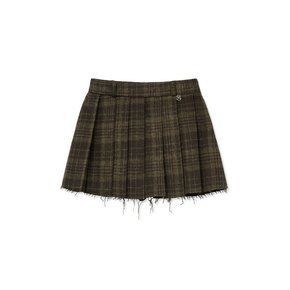 check mini skirt [brown]