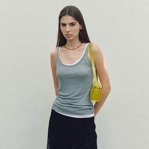 Soft Stretch Tencel U-neck Sleeveless (Melange Gray)