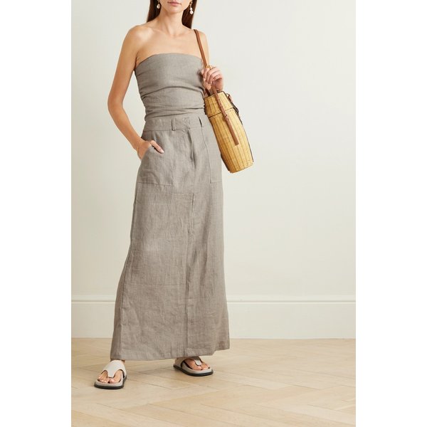페이스풀 넷 서스테인 암렐리 리넨 맥시 스커트 뉴트럴 1647597326074797