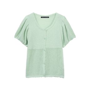 펀칭 시스루 퍼프 가디건  EB2CK004D _P392115496