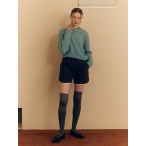 UNBALANCE SLIT PULLOVER (aqua mint)