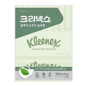 클래식 숲속향 미용티슈 200매x6개