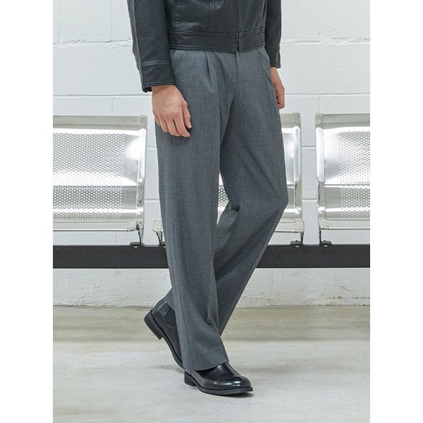 23 FW 남여공용 세미와이드 컬러데님팬츠 (DK-GREY)