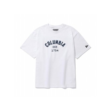 컬럼비아 유니버시티 CU 1754 ARCH LOGO S/S T-SHIRTS 화이트