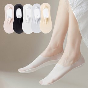 시스루 여름덧신 여성 페이크삭스 5켤레 안벗겨지는 실리콘 덧신양말 ODM-SOCKS107