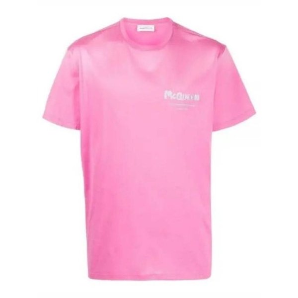 알렉산더 맥퀸 반팔 티셔츠 704986QUX895003 PINK DOM