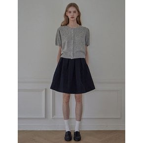 WENDY PINTUCK FLARE HALF SKIRT_2COLORS_NAVY