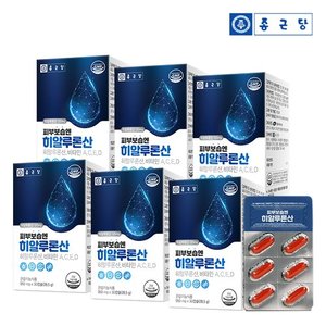 종근당 피부보습 엔 히알루론산 950mg X 30캡슐 - 6박스 (6개월분)ㅁ