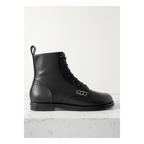 로퍼 가죽 앵클 부츠 블랙 46376663162878789