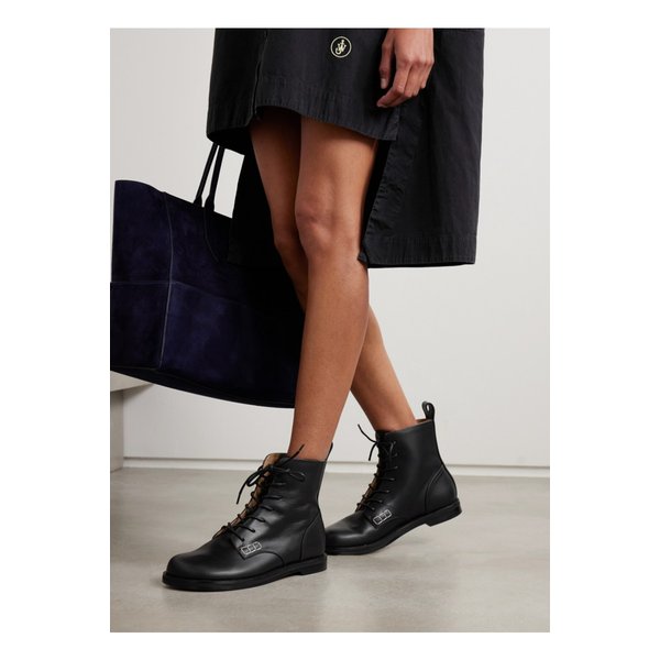 로퍼 가죽 앵클 부츠 블랙 46376663162878789