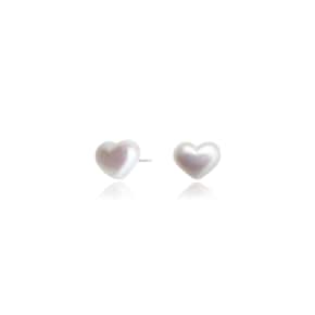 HL28_Mini heart pearl earrings