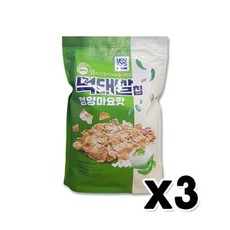  유어스 먹태쌀칩 청양마요맛 대용량 봉지스낵 300g x 3개