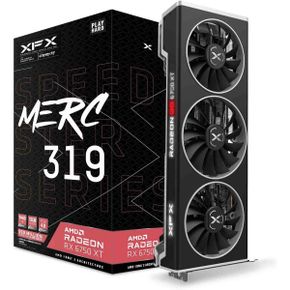 미국 XFX 그래픽카드 Speedster MERC319 Radeon RX 6750XT 블랙 Gaming Graphics Card with 12GB