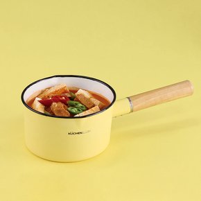 쿠헨바움 인덕션 가능 법랑 밀크팬 14cm (옐로우)