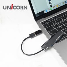 RH-400AC  4포트USB3.1허브 A+C타입 C타입충전가능/상태LED