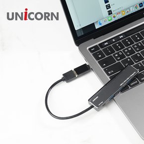 RH-400AC  4포트USB3.1허브 A+C타입 C타입충전가능/상태LED