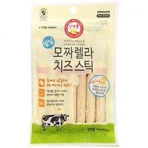 D17 바우와우 모짜렐라 치즈스틱 70g 애견 영양간식