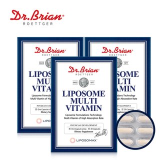 닥터브라이언 [3통] 닥터브라이언 리포좀 멀티비타민 (총3개월분) 리포조말 종합비타민