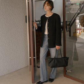 Nylon leather tote Bag [TIFA06AH02]_Black