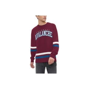 4276863 Tommy Hilfiger Mens Burgundy Colorado Avalanche Nolan Long Sleeve T-Shirt