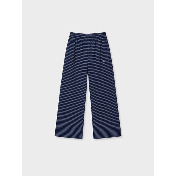 Stripe banding pants_navy