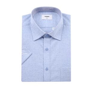 레노마 (일반핏)시원하고 착용감좋은 쾌적한   카치온 솔리드 반소매셔츠(ROUSG0205-BU)