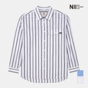 [NII] 남성 아트웍 오버핏 스트라이프 셔츠_NNXNLWS1301