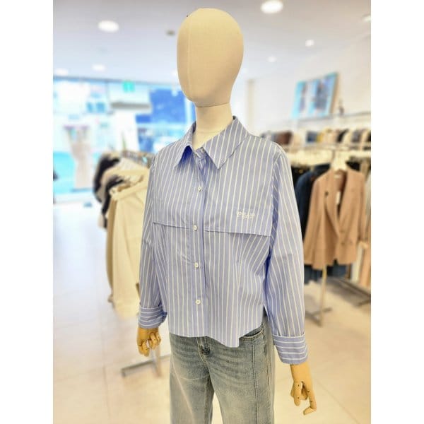 [여주점] [JJ 지고트] 여성 자수 플랩 셔츠 블라우스 GS3M0BL911