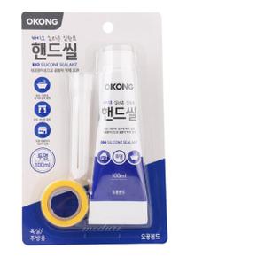 오공 바이오실리콘실란트 핸드씰 투명 주방욕실용 100ml X ( 2매입 )