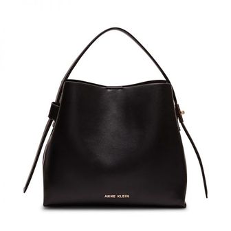 이스퀘어 4137780 Anne Klein Convertible Minimal Hobo with Enamel Turnlock