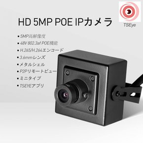 REVODATA POE IP 3.6mm P2P CCTV H.265 (I706-POE 미니 카메라, 500만 화소 소형 실내 방범