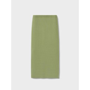 Light Green Midi knit Pencil Skirt