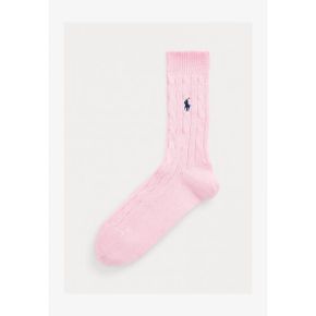 5524868 Ralph Lauren CABLE KNIT COTTON BLEND CREW SOCKS - Socks carmel pink