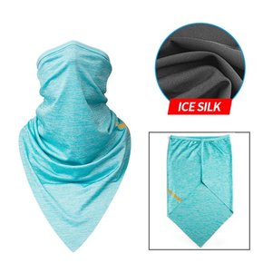쿨체인지 자외선차단 냉감 ICE SILK 자전거 멀티마스크 Blue