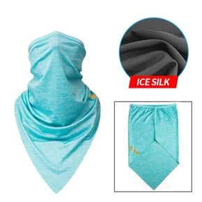 쿨체인지 자외선차단 냉감 ICE SILK 자전거 멀티마스크 Blue