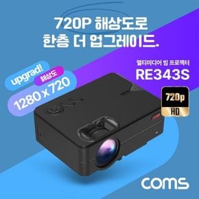 LED 빔프로젝터 1280x720 해상도 업그레이드 블랙 15