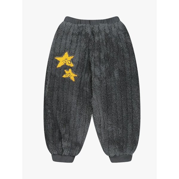 옐로우 스타 남아 여아 유아 아동 양털 기모 조거 팬츠