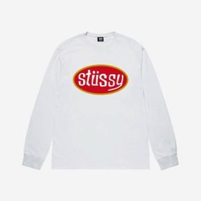 스투시 핏스탑 롱슬리브 티셔츠 화이트 Stussy Pitstop LS T-Shirt White