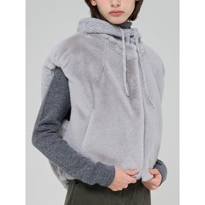 FUR VEST(SILVER GRAY)