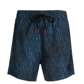 Men Rover Dark Blue Drawstrings Logo Swim Shorts 73865663