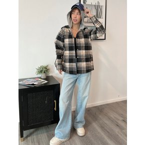 25FW 여성 퀄티드 우븐 플란넬 셔츠 자켓 FJ076BLK FJ076RI2 FJ076J56