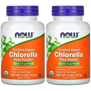 나우푸드 크로렐라 퓨어 파우더 Chlorella 113g 2개