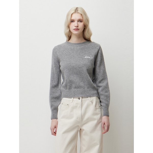 [Online Exclusive] 백 버튼업 자수 니트_SAKPE1611GR