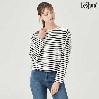 르샵 스트라이프 라운드넥 데일리 긴팔 티셔츠 (DO1LW002A)