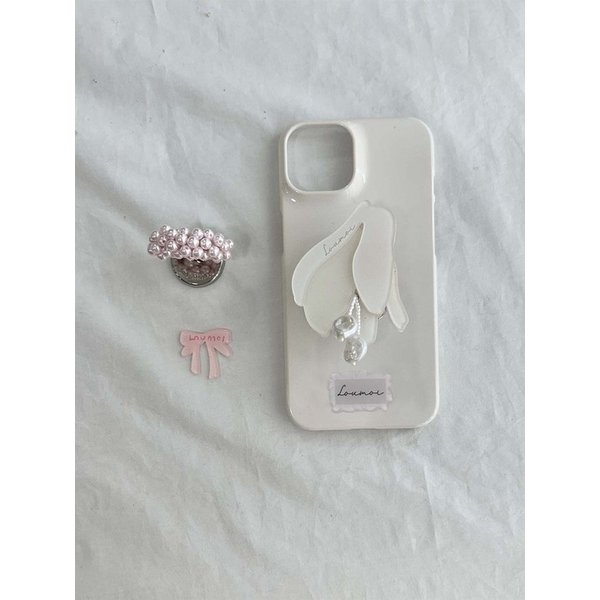 Leaf series :  ivory bloosm phonecase